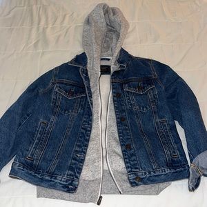 Abercrombie Jean Jacket Sweatshirt with Hood